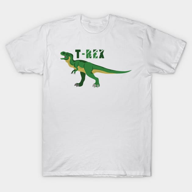 Green T-rex T-Shirt by SakuraDragon
